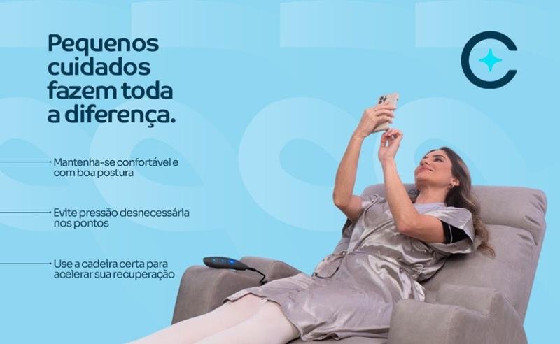 Poltronas para locação de pós cirúrgico em Poços de Caldas se tornam aliadas na recuperação de abdominoplastia